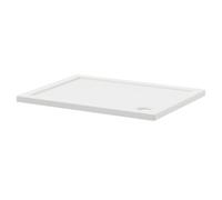 Nuie Pearlstone Slip Resistant Rectangular Shower Tray | White | Acrylic/Stone Resin | 1000mm x 760mm x 40mm