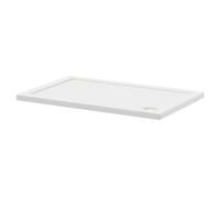 Nuie Pearlstone Slip Resistant Rectangular Shower Tray | White | Acrylic/Stone Resin | 1100mm x 700mm x 40mm