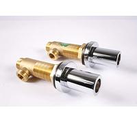 Nuie PK311 Bath Filler Side Valves, Silver/Bronze