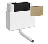 Hudson Reed Pneumatic Dual Flush Universal Access Concealed Cistern - Brushed Brass