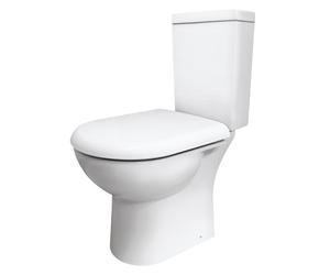 Nuie Provost Short Projection Semi Flush to Wall Toilet Pan and Cistern | White | Ceramic | 360mm x 745mm x 620mm