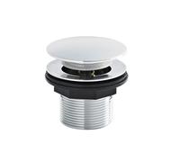 Nuie Chrome Push Button Bath Waste No Overflow E324