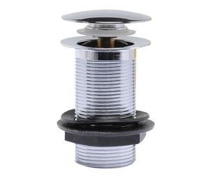 Nuie Push Button Unslotted Basin Waste | Chrome | Brass | 61mm x 82mm x 61mm