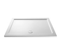 Nuie Rectangular Shower Tray with Centre Edge Waste | White | Acrylic/Stone Resin | 1200mm x 1000mm