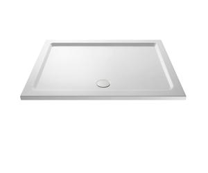 Nuie Rectangular Shower Tray with Centre Edge Waste | White | Acrylic/Stone Resin | 1400mm x 760mm