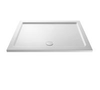 Nuie Rectangular Shower Tray with Centre Edge Waste | White | Acrylic/Stone Resin | 1500mm x 760mm