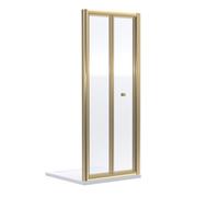 Nuie Rene Bi-Fold Shower Door | Brushed Brass | Aluminium | 900mm x 1900mm
