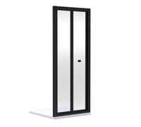 Nuie Rene Bi-Fold Shower Door | Matt Black | Aluminium | 760mm x 1900mm