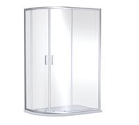 Nuie Rene Double Door Offset Quadrant Shower Enclosure | Chrome | Aluminium | 800mm x 1200mm x 1900mm
