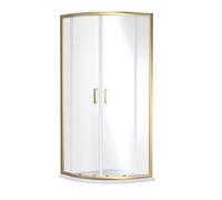 Nuie Rene Double Door Quadrant Shower Enclosure | Brushed Brass | Aluminium | 900mm x 1900mm