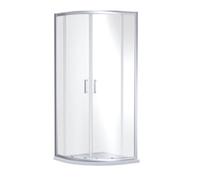 Nuie Rene Offset Quadrant Shower Enclosure, Toughened Glass Sliding Shower Doors With Reversible Design In Chrome, 800 X 800mm