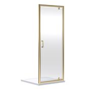 Nuie Rene Pivot Shower Door | Brushed Brass | Aluminium | 760mm x 1900mm