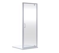 nuie Rene 1900 x 760mm Pivot Shower Door - Chrome, Silver