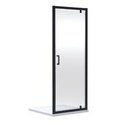 Nuie Rene Pivot Shower Door | Matt Black | Aluminium | 760mm x 1900mm