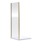 Nuie Rene Shower Side Panel | Brushed Brass | Aluminium | 900mm x 1900mm