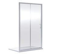 Nuie Rene Sliding Shower Door | Chrome | Aluminium | 1400mm x 1900mm