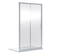 Nuie Rene Sliding Shower Door | Chrome | Aluminium | 1700mm x 1900mm