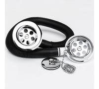 Nuie Retainer Bath Waste with Overflow including Brass Ball Chain and Plug | Chrome | 70mm x 62mm x 70mm