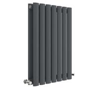 Nuie Revive Horizontal Double Panel Radiator 600 X 412Mm Anthracite, Grey