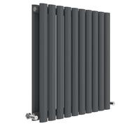 Nuie Revive Double Panel Radiator | Anthracite | Steel | 600mm x 586mm