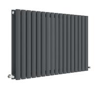 nuie Revive Anthracite Horizontal Double Panel Radiator 600 x 992mm