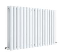 Nuie Revive Double Panel Radiator | Gloss White | Metal | 600mm x 992mm