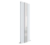 Nuie Revive Double Panel Radiator with Mirror | Gloss White | Metal | 1800mm x 499mm