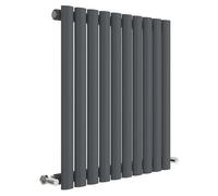 Nuie Revive Single Panel Radiator | Anthracite | Steel | 600mm x 586mm