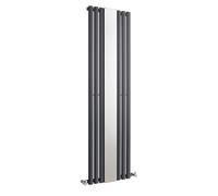 Nuie Revive Single Panel Radiator with Mirror | Anthracite | Steel | 1800mm x 499mm