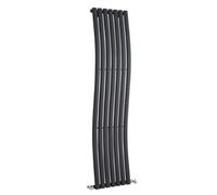 Nuie Revive Wave Single Panel Radiator | Anthracite | Steel | 1785mm x 413mm