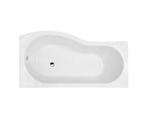 Nuie Right Hand B Shape Shower Bath | White | Acrylic | 1700mm x 900mm