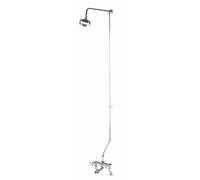 Nuie Rigid Riser Shower Kit for Bath and Shower Mixer with Swivel Spout | Chrome | Stainless Steel | 160mm x 1750mm x 625mm