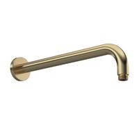 Nuie Round Wall Hung Shower Arm | Brushed Brass | Stainless Steel | 62mm x 104mm x 400mm