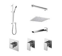 Nuie 3 Outlet Bundle Windon With Stop Tap & Diverter - Chrome