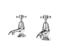 Nuie Selby Traditional Crosshead Bath Taps | Chrome | Brass | 70mm x 137mm x 146mm