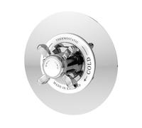 Nuie Selby Traditional Thermostatic Temperature Control Valve | Chrome | Metal/Plastic | 125mm x 125mm x 138mm