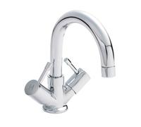 Nuie Series 2 Mono Basin Mixer Tap with Swivel Spout | Chrome | Brass | 50mm x 181mm