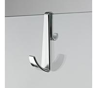 Nuie Shower Enclosure Hook for Showers Without Frames | Chrome | Plastic | 35mm x 115mm x 75mm