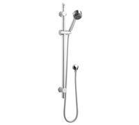 Nuie Shower Slide Rail Kit with Round Handset | Chrome | Metal | 140mm x 820mm x 125mm
