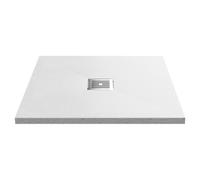 Nuie Slimline Square Shower Tray | Slate White | Plastic/Stone Resin | 800mm x 800mm