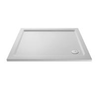 Nuie Slip Resistant Rectangular Shower Tray with Corner Waste | White | Acrylic/Stone Resin | 1100mm x 760mm