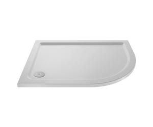 Nuie Slip Resistant Right Hand Offset Quadrant Shower Tray | White | Acrylic/Stone Resin | 1200mm x 900mm