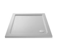 Nuie Slip Resistant Square Shower Tray with Corner Waste | White | Acrylic/Stone Resin | 900mm x 900mm