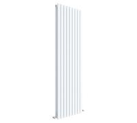 Nuie Sloane Double Panel Radiator | Satin White | Metal | 1800mm x 528mm