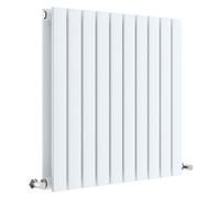 Nuie Sloane Double Panel Radiator | Satin White | Metal | 600mm x 586mm