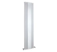 Nuie Sloane Double Panel Radiator with Mirror | Satin White | Metal | 1800mm x 381mm