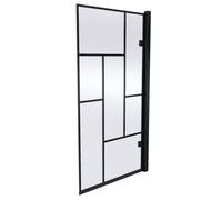 Nuie Abstract 8mm Bath Screen - Matt Black