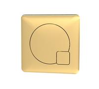 Nuie Square Dual Flush Push Button | Brushed Brass | Plastic | 70mm x 70mm x 99mm