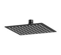 Nuie Square Fixed Shower Head | Matt Black | Stainless Steel | 200mm