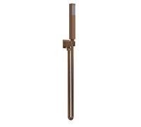 Nuie Square Outlet Elbow with Parking Bracket and Kit | Brushed Bronze | Brass | 25mm x 1700mm x 55mm